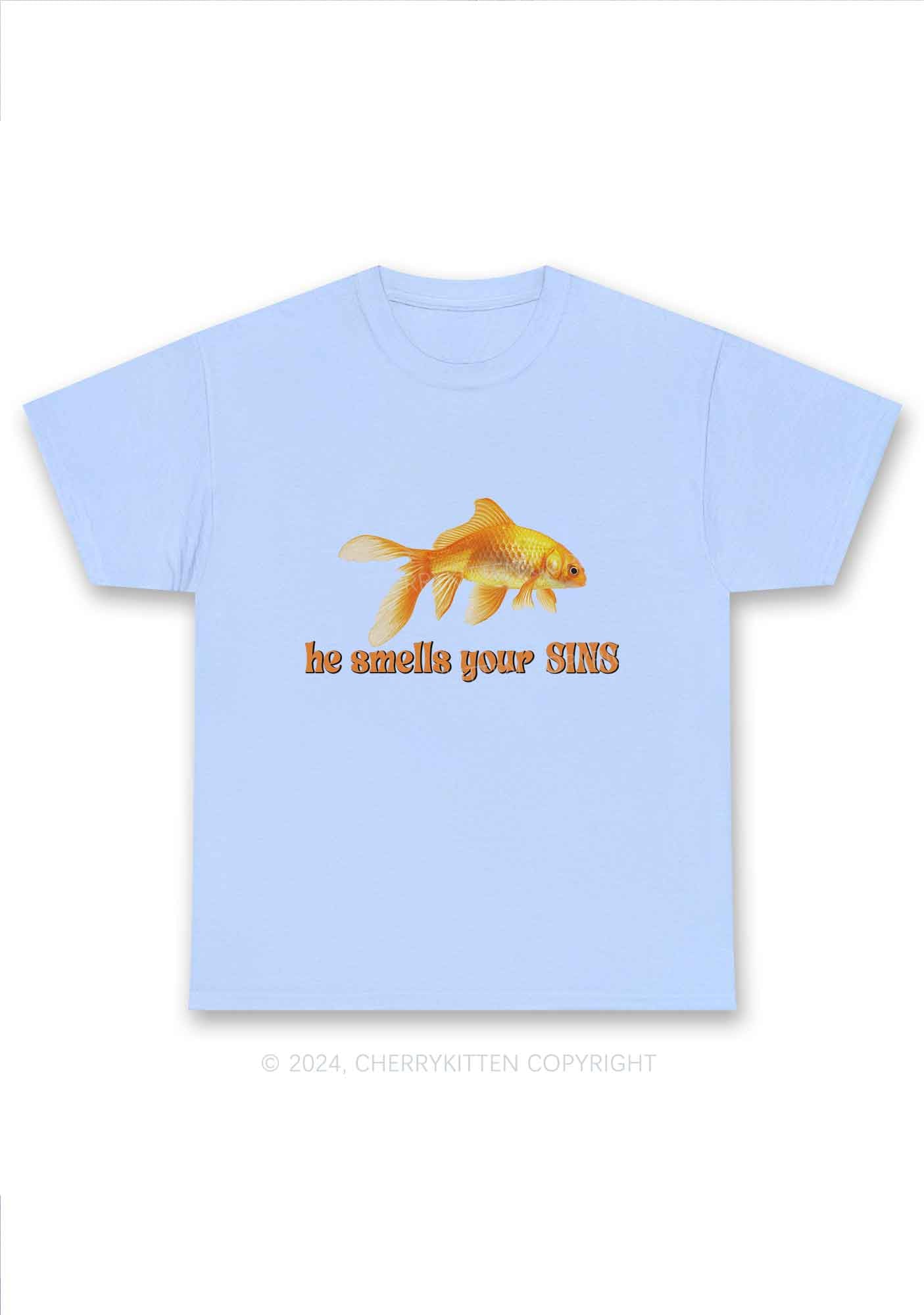 He Smells Your Sins Y2K Chunky Shirt Cherrykitten