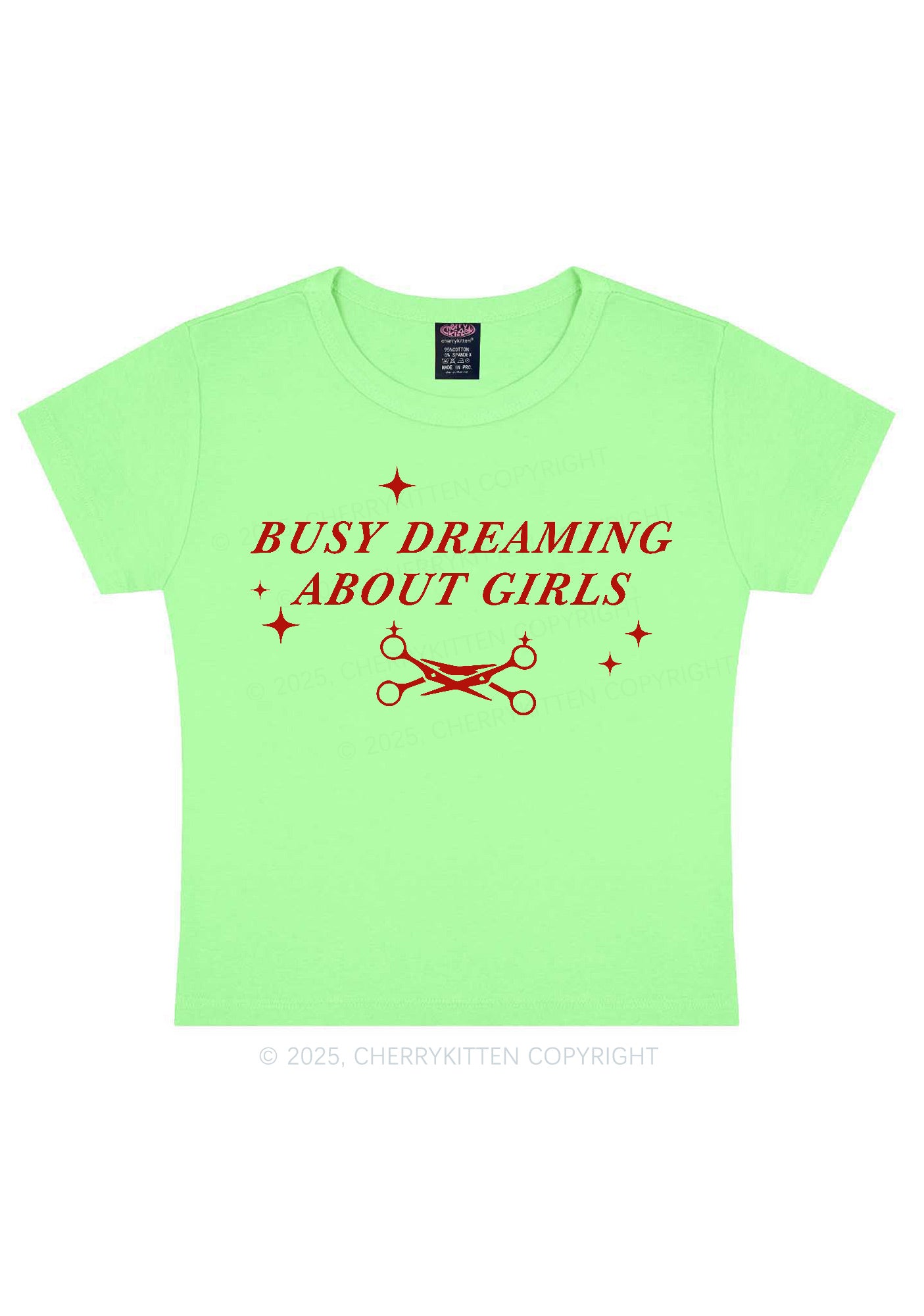 Busy Dreaming About Girls Pride Y2K Baby Tee Cherrykitten