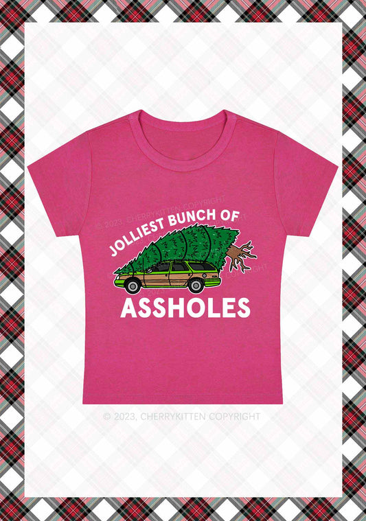 Jolliest Brunch Christmas Baby Tee Cherrykitten