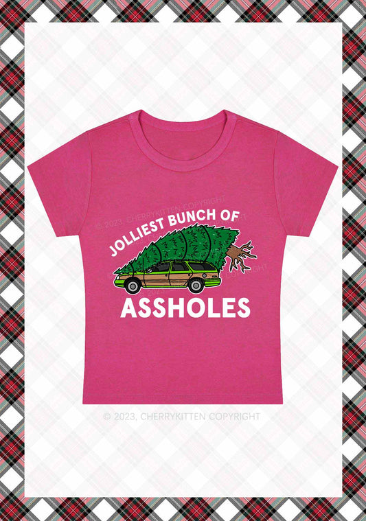 Jolliest Brunch Christmas Baby Tee Cherrykitten