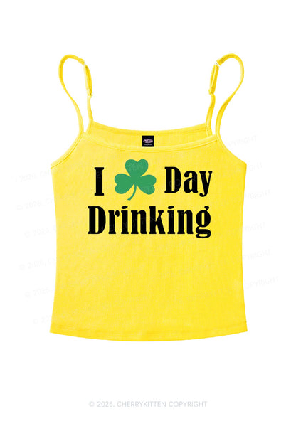 I Love Day Drinking St Patricks Y2K Spaghetti Strap Cami Cherrykitten