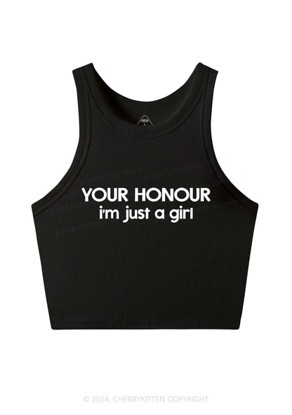 Your Honour Y2K Crop Tank Top Cherrykitten