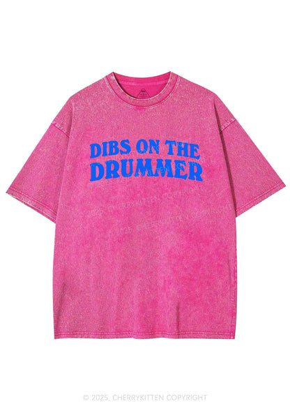 Dibs On The Drummer Y2K Shirts Washed Tee Cherrykitten