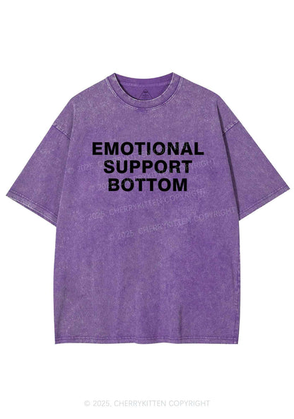 Emotional Support Bottom Pride Y2K Shirts Washed Tee Cherrykitten