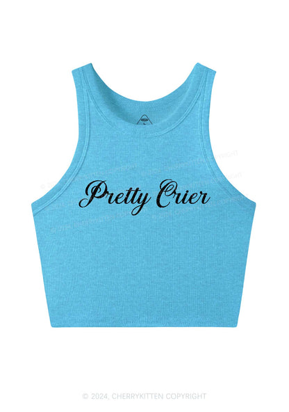 Pretty Crier Y2K Crop Tank Top Cherrykitten