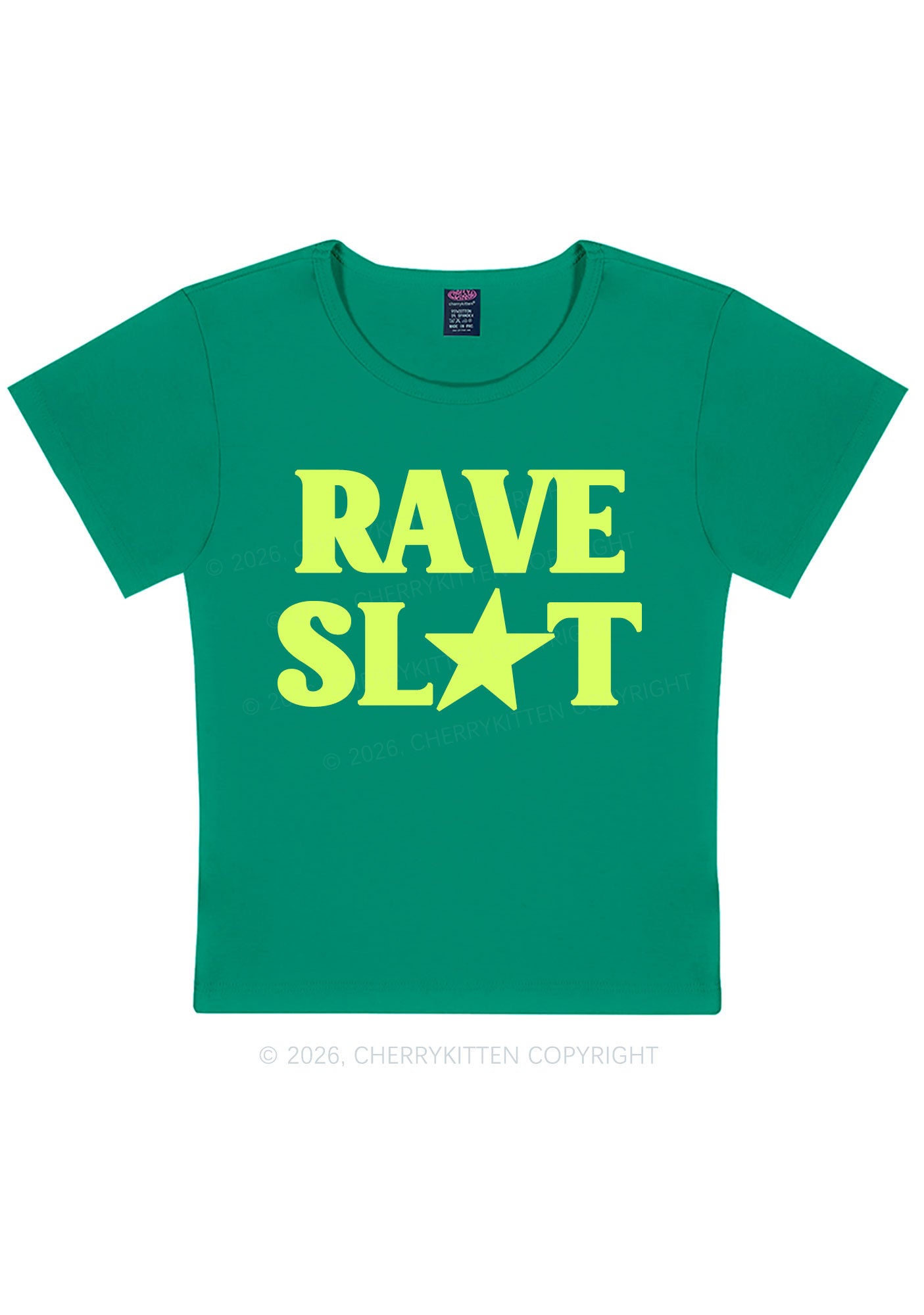 Rave Slxt Y2K Baby Tee Cherrykitten