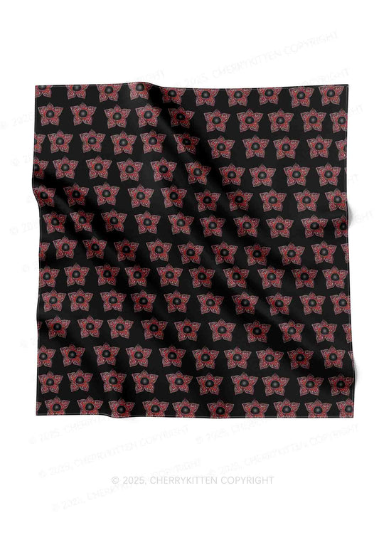 Flower Monster Y2K Square Bandana Cherrykitten
