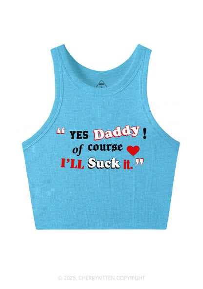 Daddy Suck It Y2K Crop Tank Top Cherrykitten