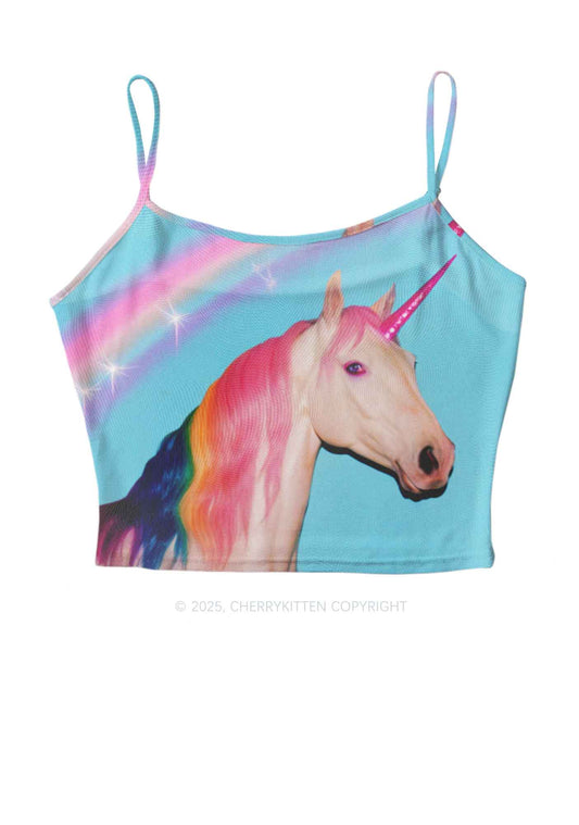 Colorful Unicorn Y2K Mesh Cami Tank Cherrykitten