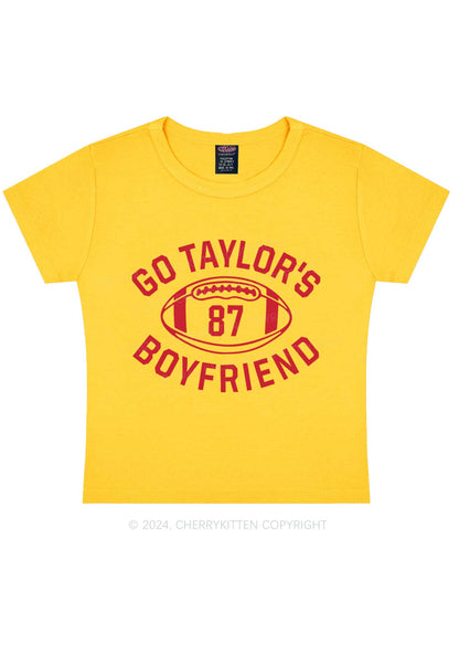 Go Boyfriend Y2K Super Bowl Baby Tee Cherrykitten