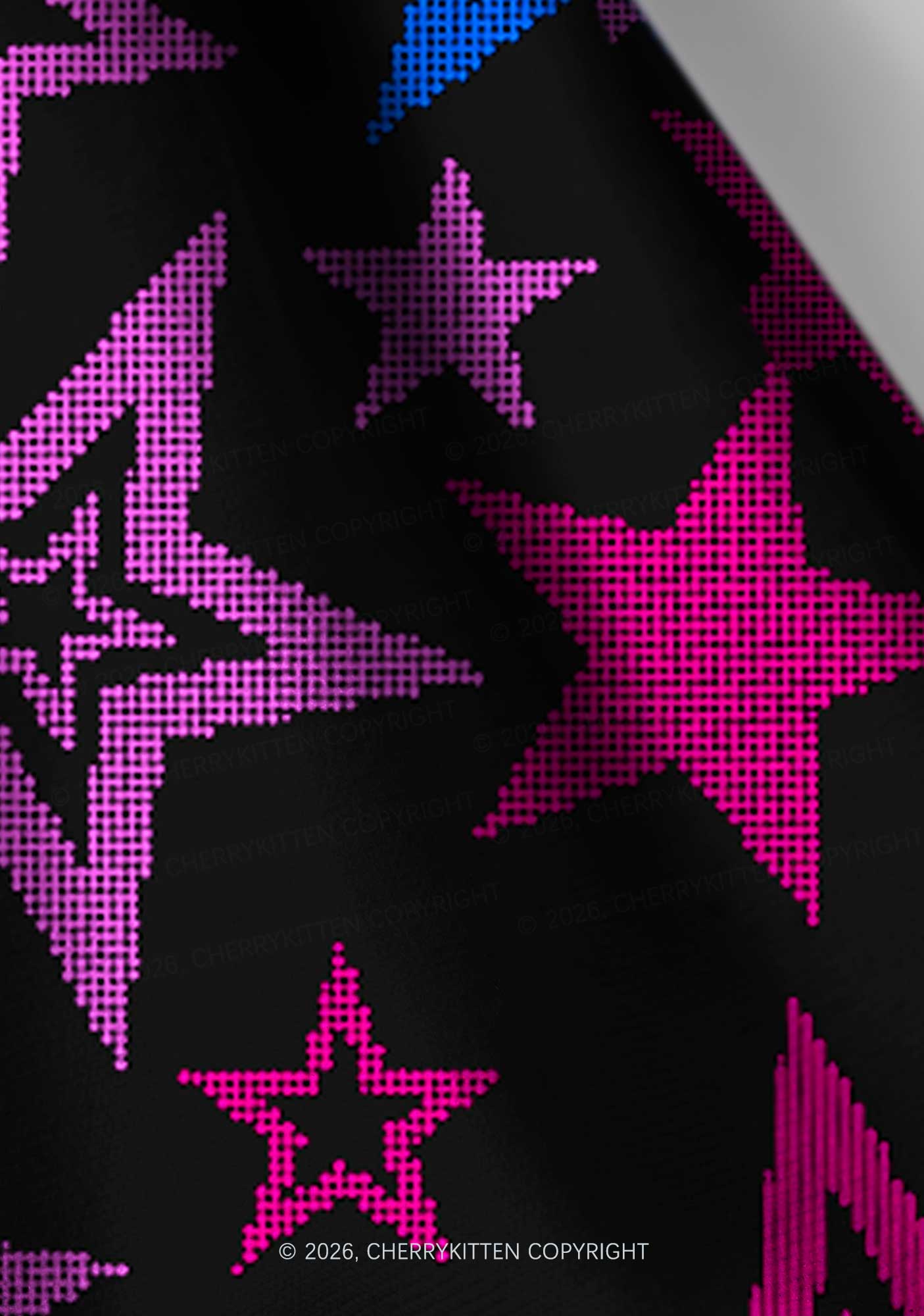 Bisexual Star Pride Y2K Print Headband Cherrykitten