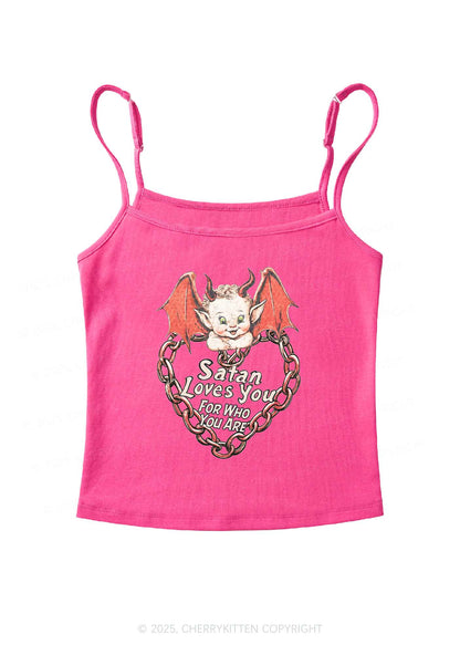 Satan Loves You Y2K Spaghetti Strap Cami Cherrykitten