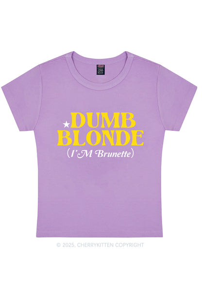 Dumb Blonde Brunette Y2K Baby Tee Cherrykitten