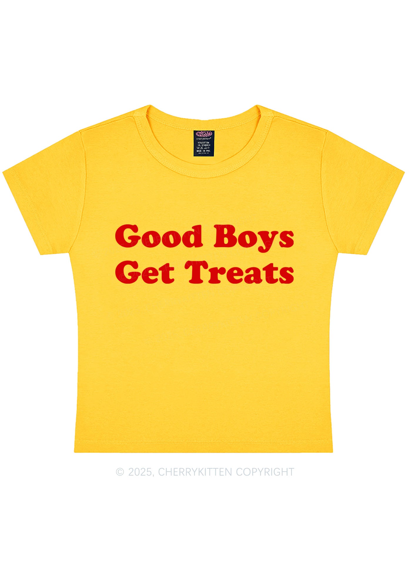 Good Boys Get Treats Y2K Baby Tee Cherrykitten