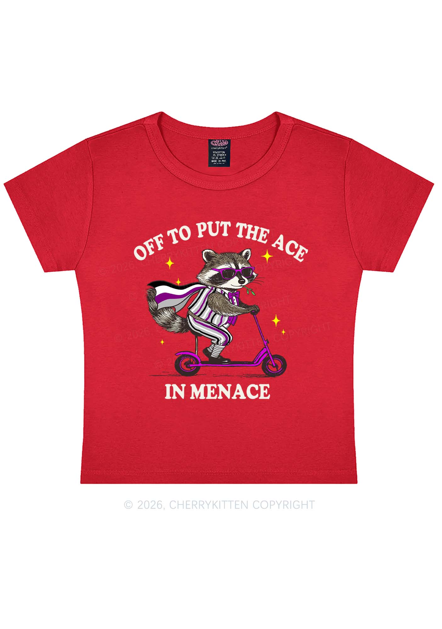 Put The Ace In Menace Pride Y2K Baby Tee Cherrykitten