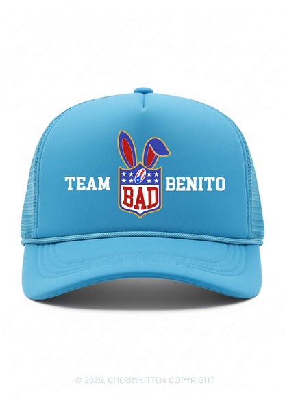 Pink Football Bunny Y2K Trucker Hat Cherrykitten