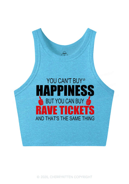 Happiness Rave Tickets Y2K Crop Tank Top Cherrykitten