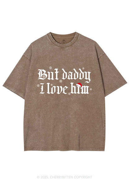 Christmas Daddy I Love Him Y2K Shirts Washed Tee Cherrykitten
