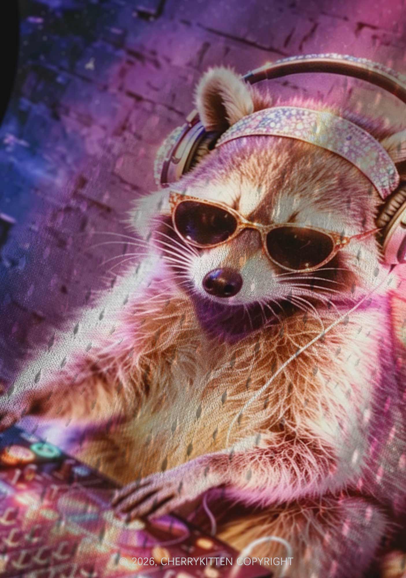 Club DJ Raccoon Y2K Sport Jersey Tank Cherrykitten