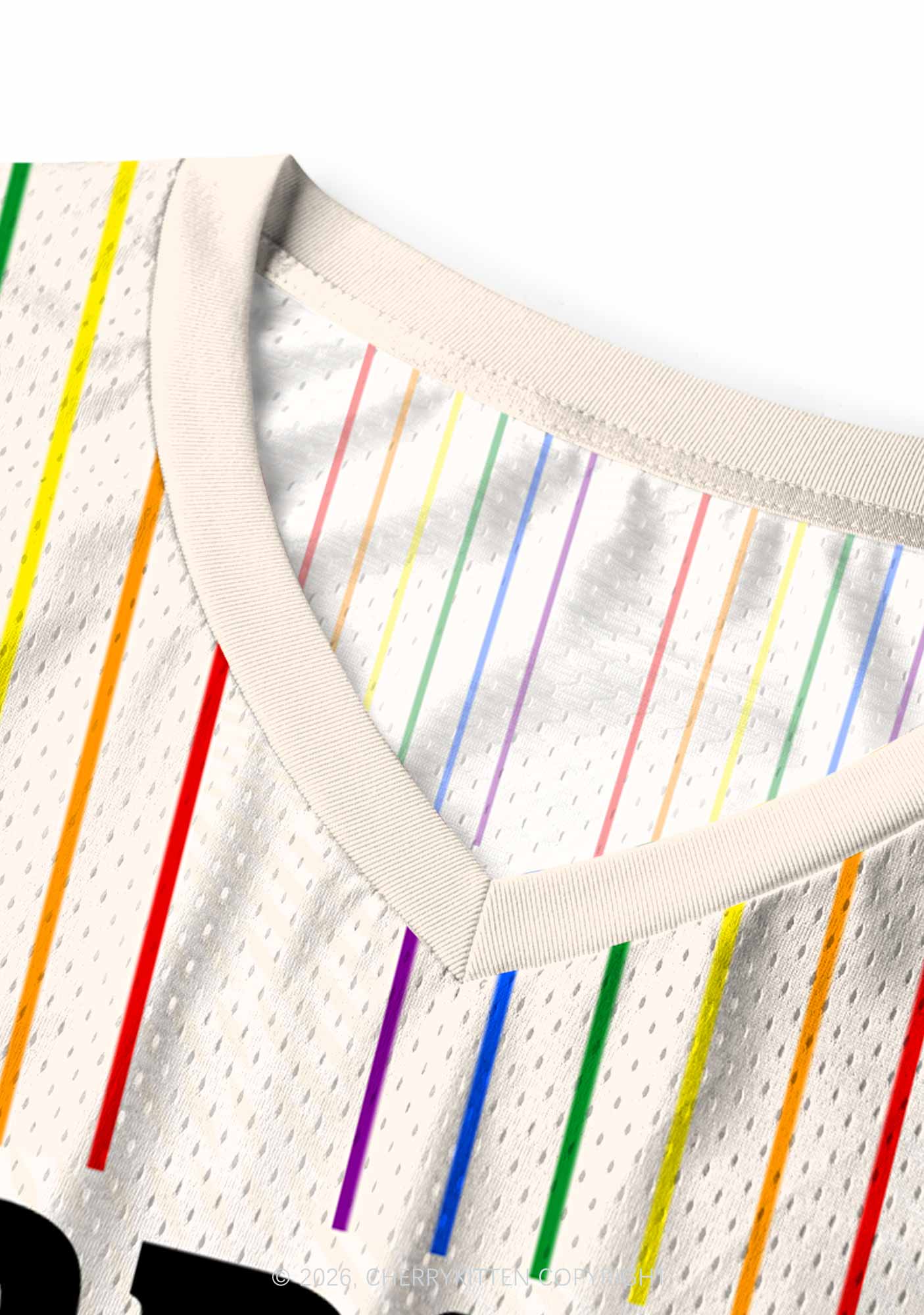 Gods Favorite Fag Rainbow Stripes Pride Y2K Sport Jersey Tank Cherrykitten