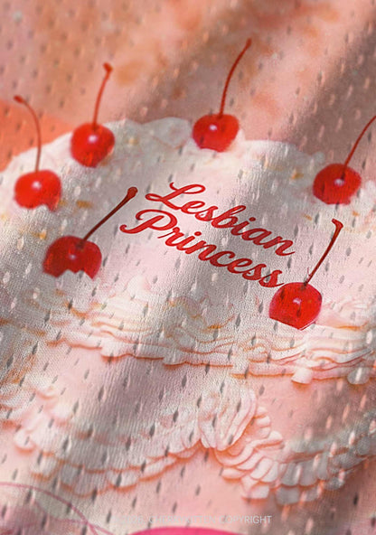 Orange Lesbian Princess Cake Pride Y2K Sport Jersey Tank Cherrykitten