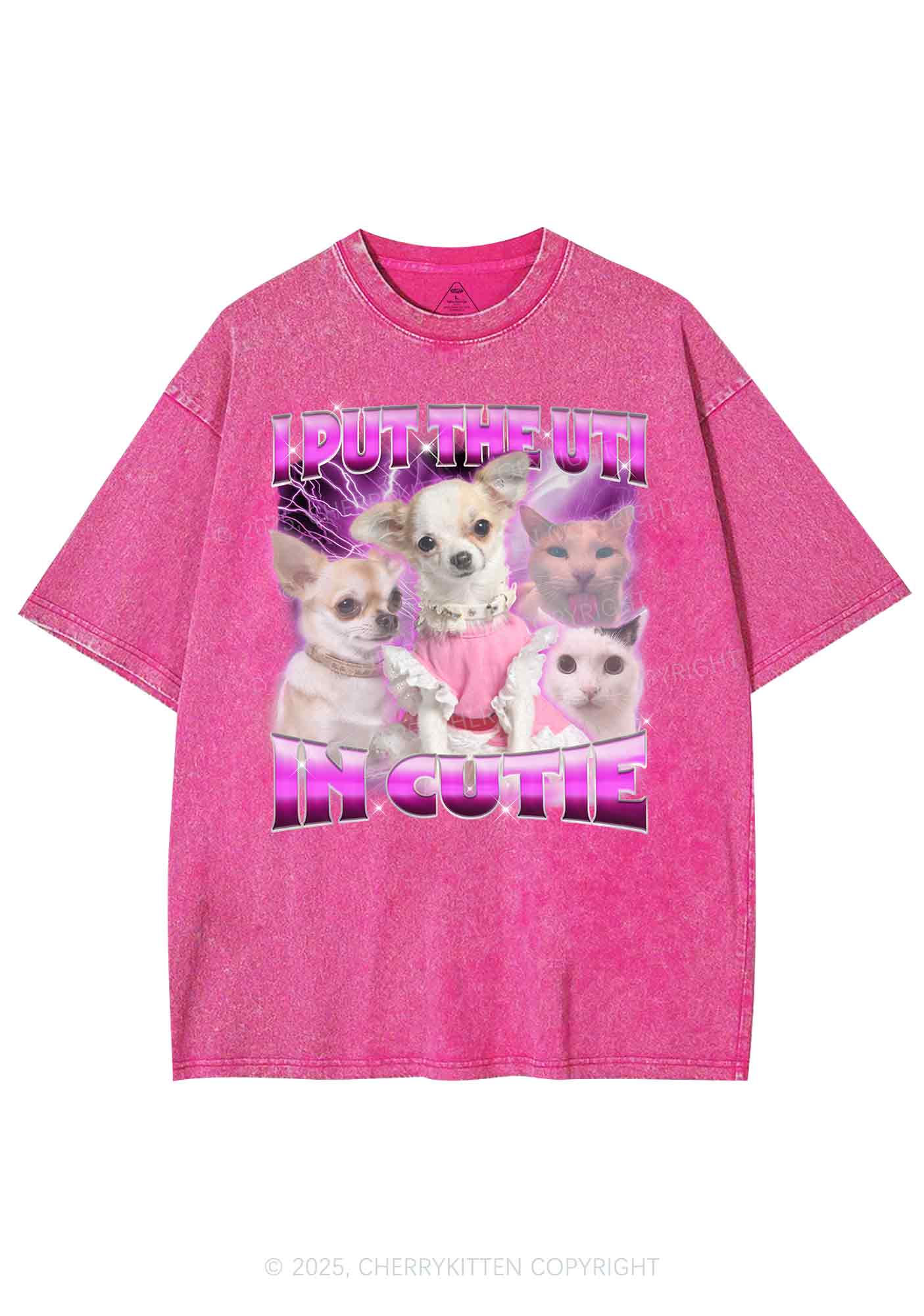 Put UTI In Cutie Y2K Shirts Washed Tee Cherrykitten