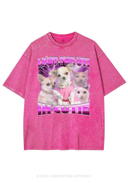 Put UTI In Cutie Y2K Shirts Washed Tee Cherrykitten