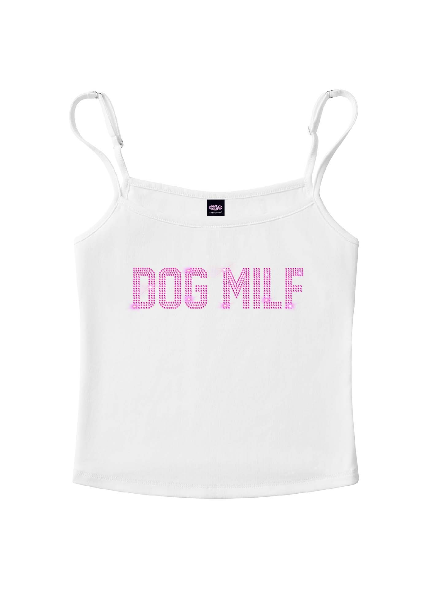 Rhinestone Dog Mxxf Y2K Spaghetti Strap Cami Cherrykitten