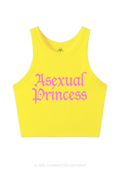 Asexual Princess Pride Y2K Crop Tank Top Cherrykitten