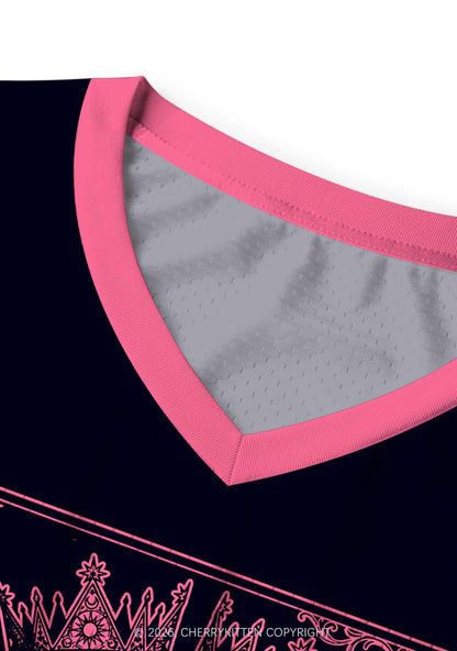 Pink Black Gay King Pride Y2K Sport Jersey Tank Cherrykitten