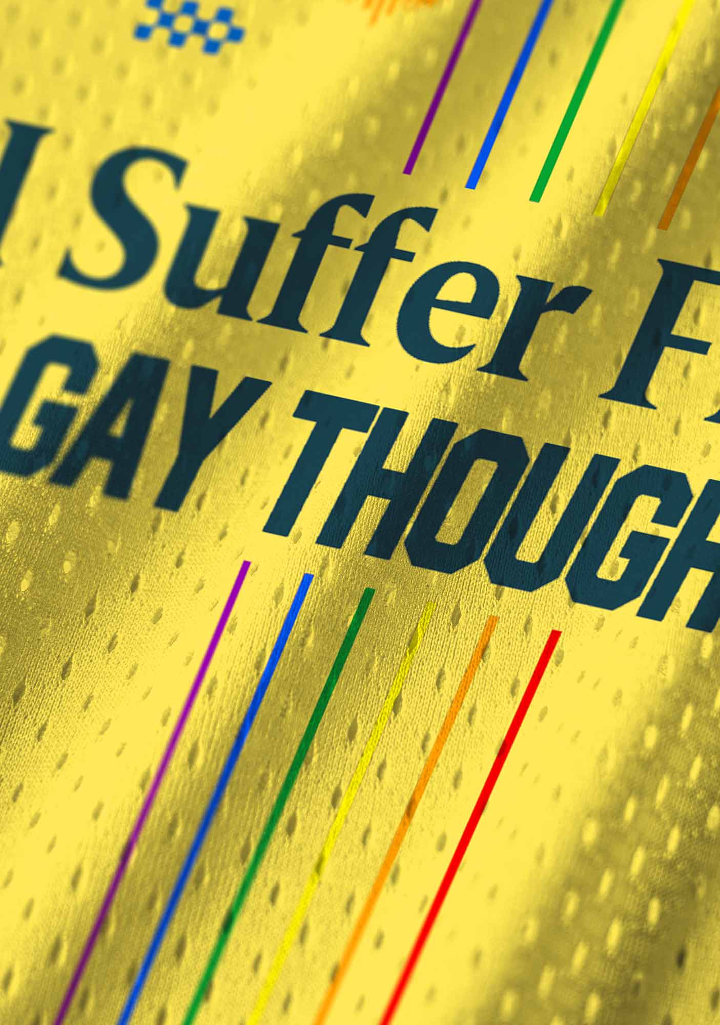 Yellow I Suffer From Gay Thoughts Pride Y2K Sport Jersey Tank Cherrykitten