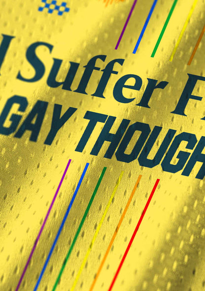 Yellow I Suffer From Gay Thoughts Pride Y2K Sport Jersey Tank Cherrykitten