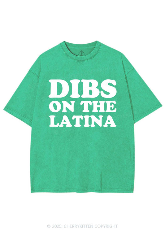 Dibs On The Latina Y2K Shirts Washed Tee Cherrykitten