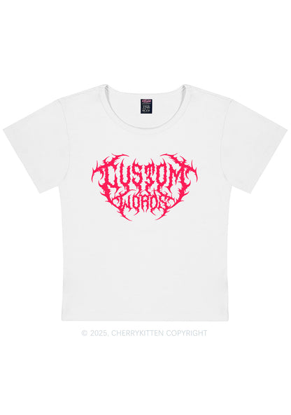 Custom Punk Words Y2K Baby Tee Cherrykitten