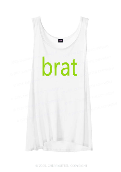 Green Brat Y2K Sheer Boyfriend Tank Cherrykitten