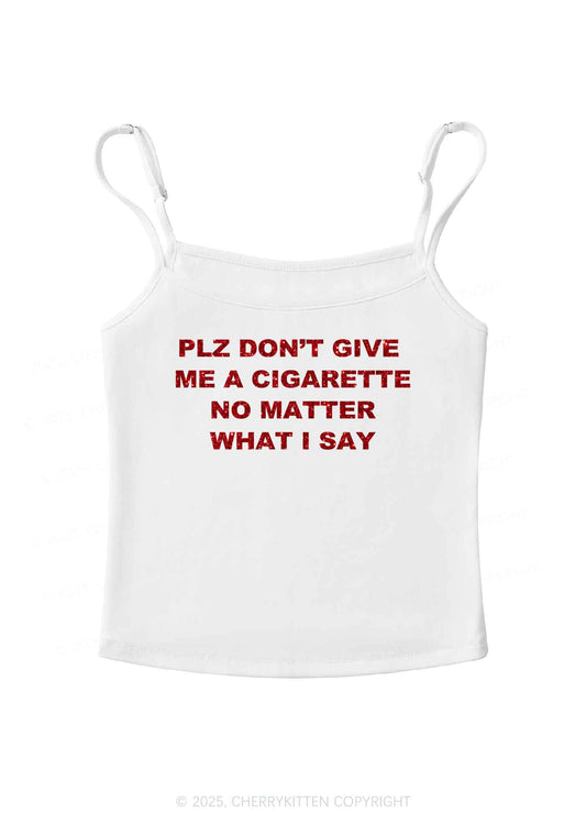 Glitter Dont Give Me Cigarette Y2K Spaghetti Strap Cami Cherrykitten