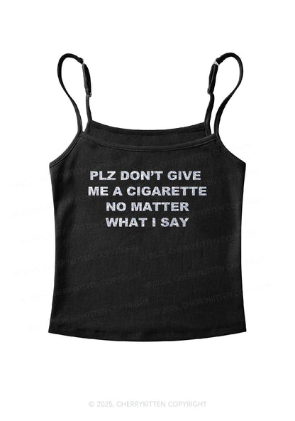 Glitter Dont Give Me Cigarette Y2K Spaghetti Strap Cami Cherrykitten