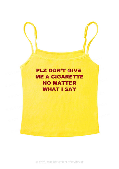 Glitter Dont Give Me Cigarette Y2K Spaghetti Strap Cami Cherrykitten