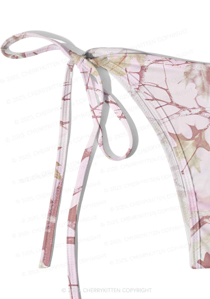 Dreamy Pink Tree Y2K Print Bikini Set Cherrykitten