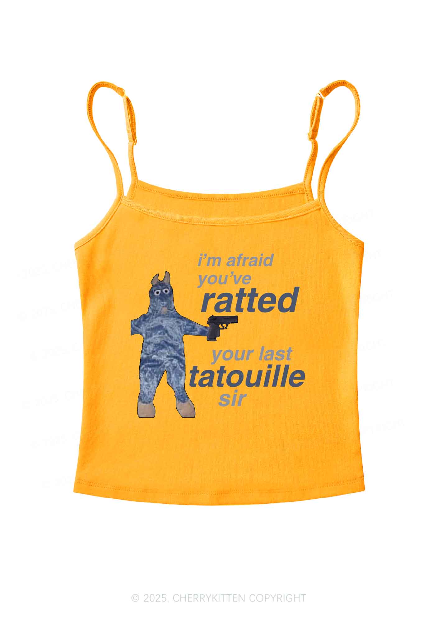 Ratted Last Tatouille Y2K Spaghetti Strap Cami Cherrykitten