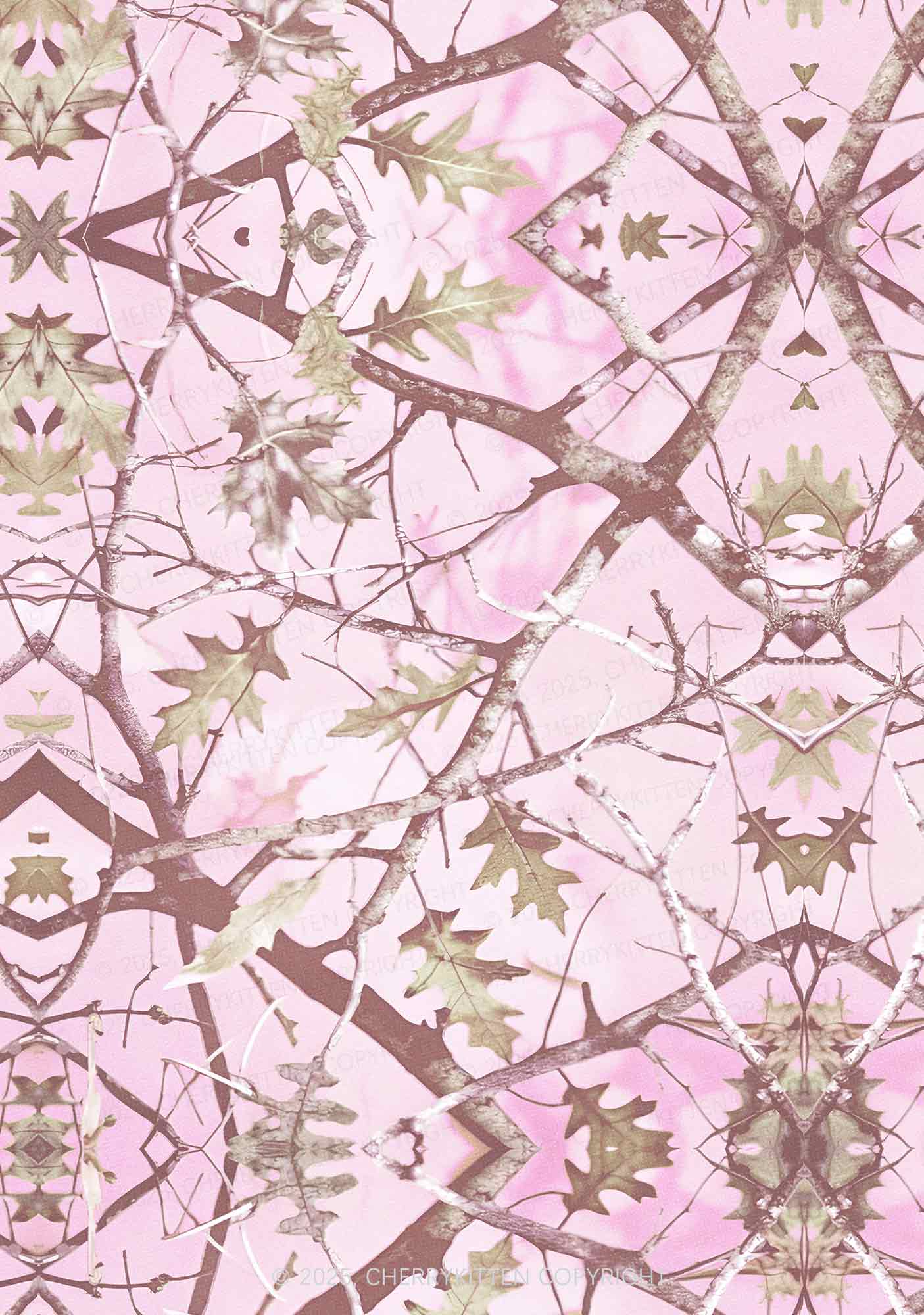 Dreamy Pink Tree Y2K Print Bikini Set Cherrykitten