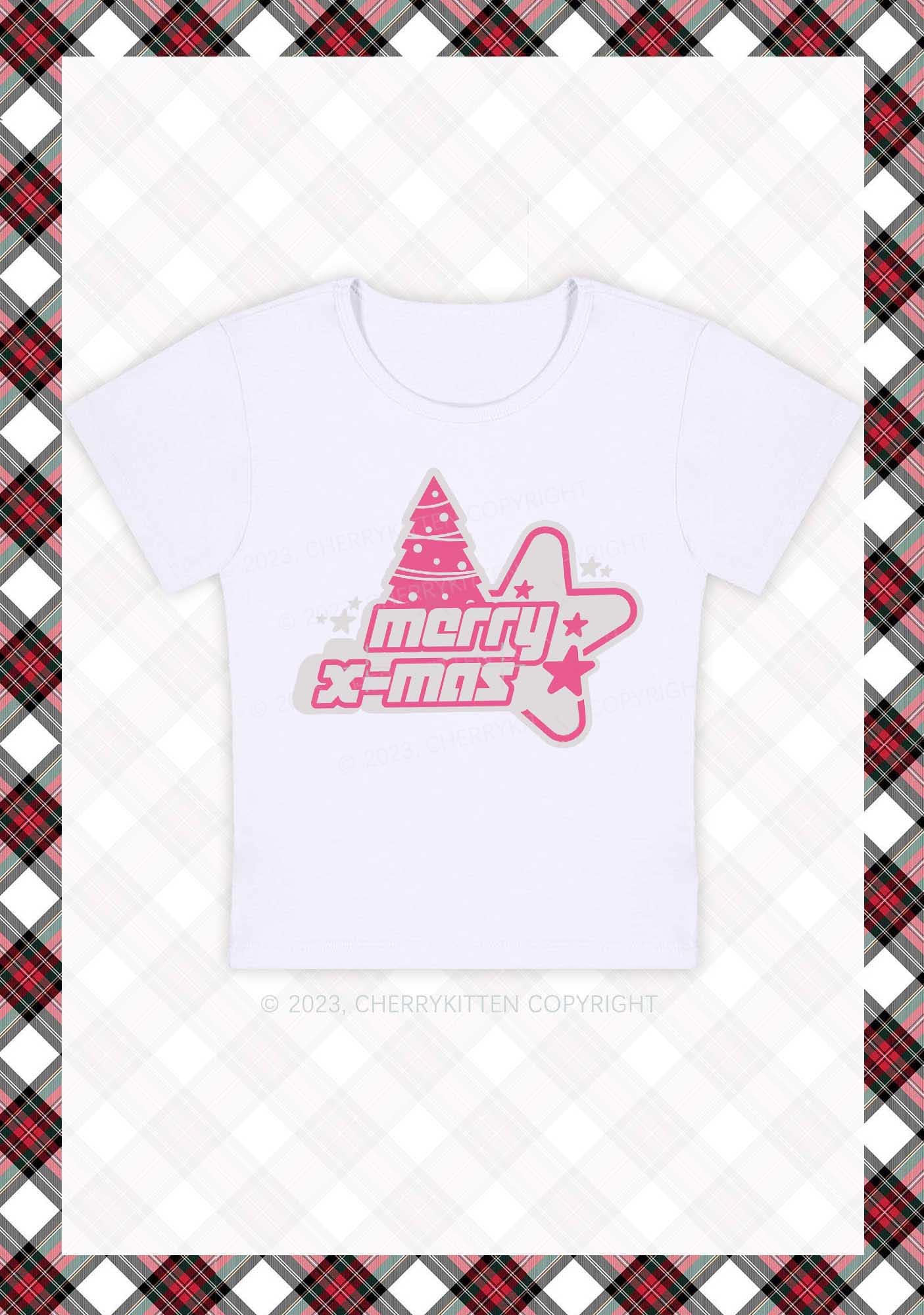 Merry X-Mas Christmas Baby Tee Cherrykitten