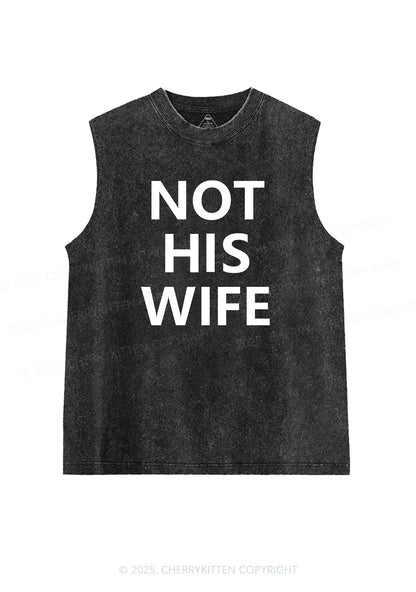 Not His Wife Y2K Washed Muscle Tank Cherrykitten