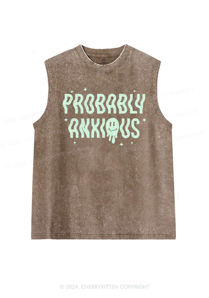Probably Anxious Grimace Y2K Washed Tank Cherrykitten