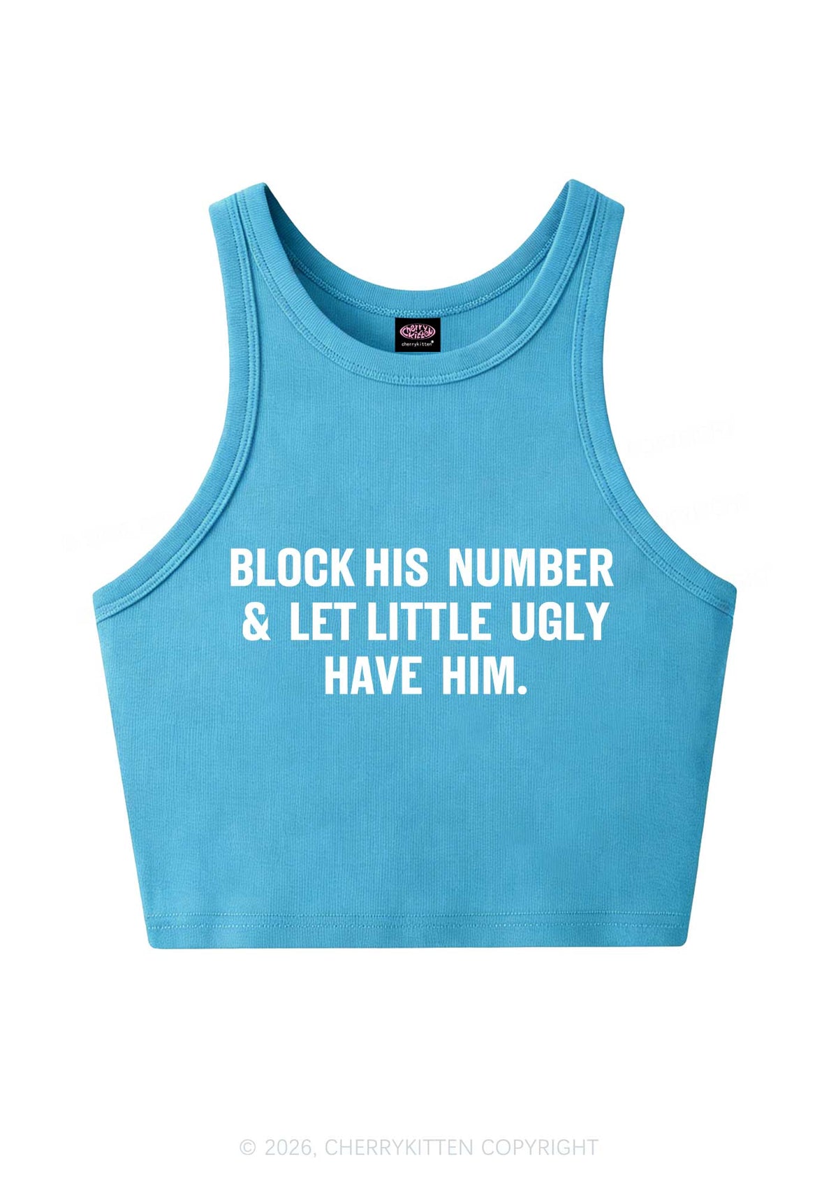 Let Little Ugly Have Him Y2K Crop Tank Top Cherrykitten