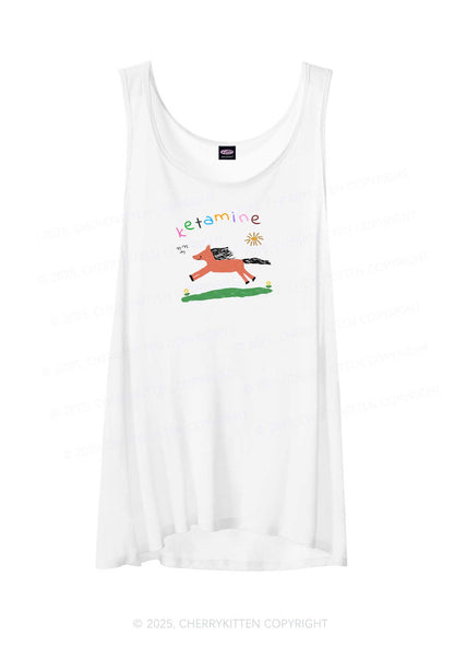 Orange Pony Y2K Sheer Boyfriend Tank Cherrykitten