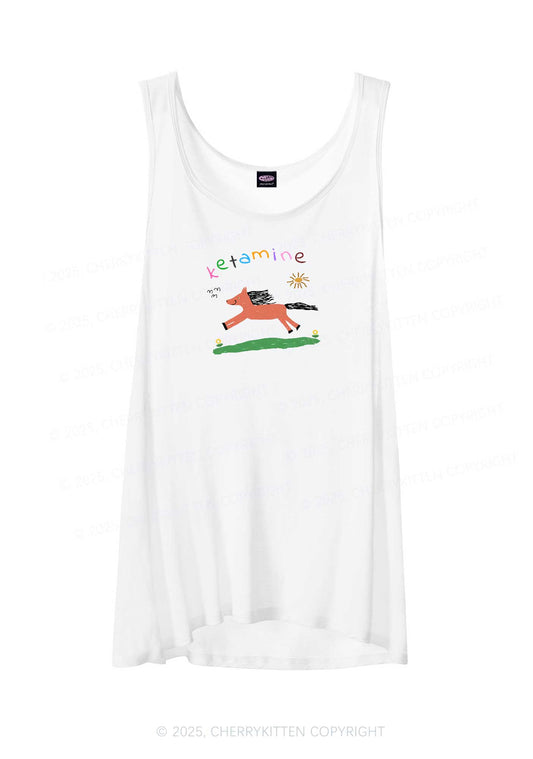 Orange Pony Y2K Sheer Boyfriend Tank Cherrykitten