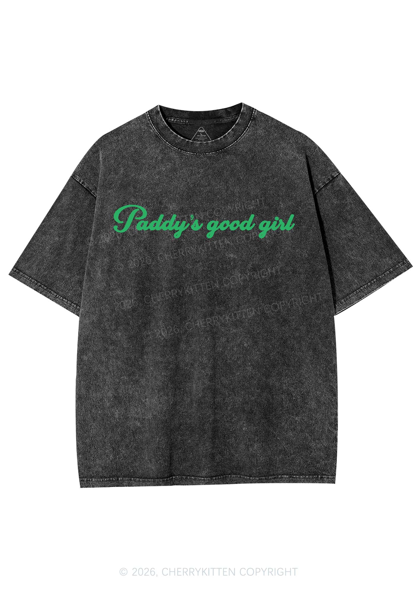 Paddys Good Girl St Patricks Y2K Shirts Washed Tee Cherrykitten
