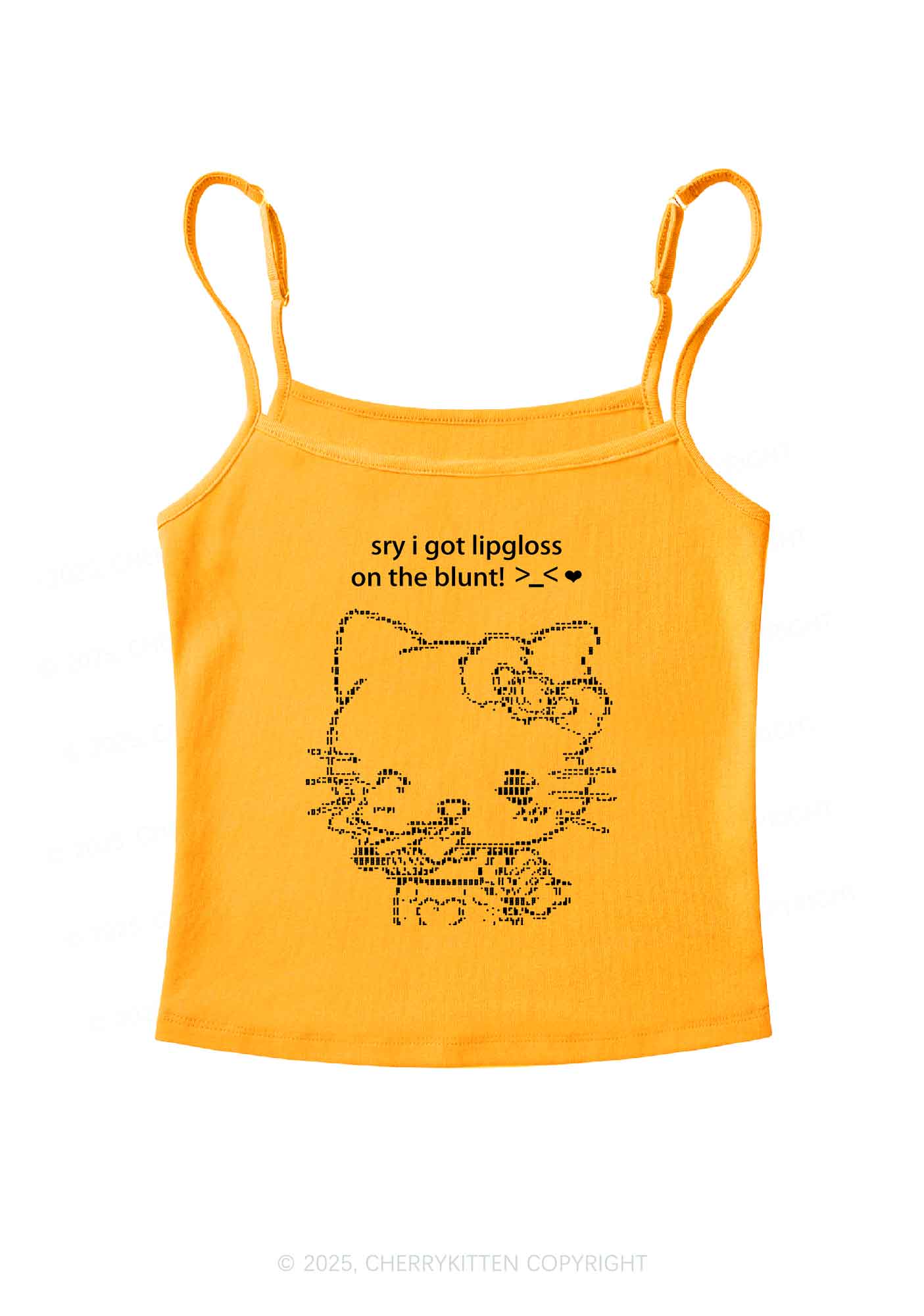 Sorry About Lipgloss Y2K Spaghetti Strap Cami Cherrykitten