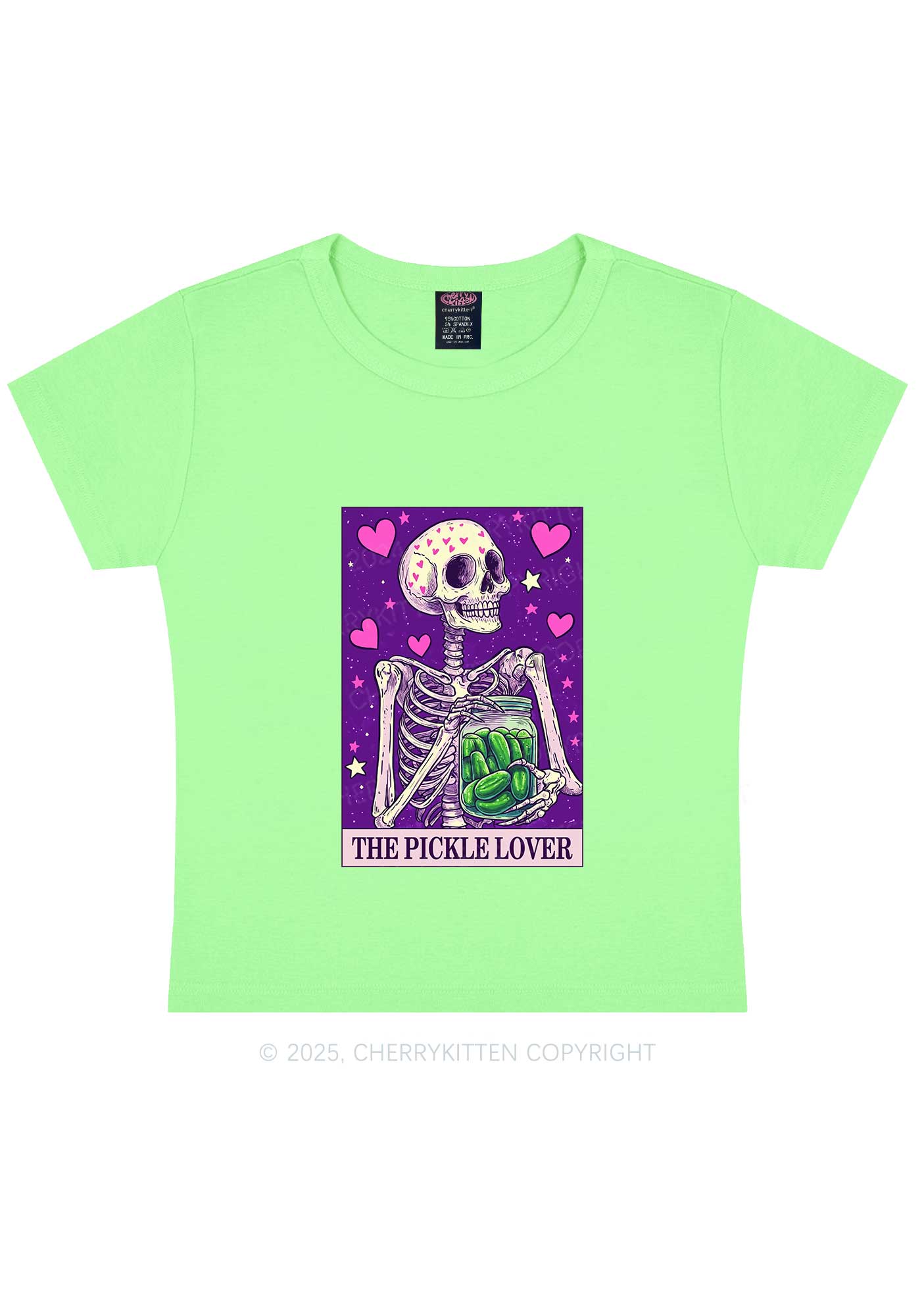 The Pickle Lover Y2K Baby Tee Cherrykitten